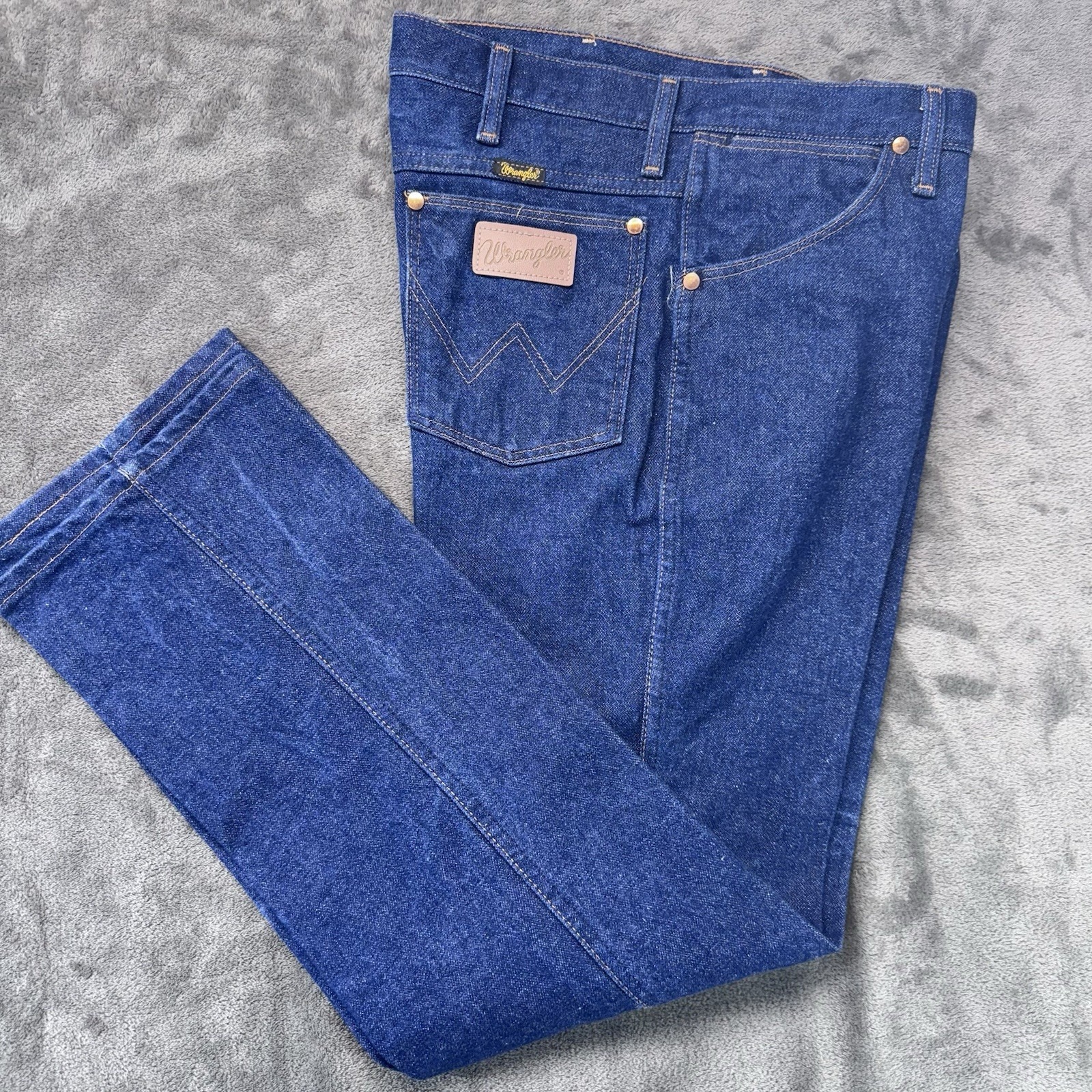 Vintage Made In Usa Wrangler Denim Men's Sz 34x30 Western Blue Jeans 936den
